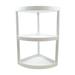 Hyper Tough 18.08 W x 18.08 D x 32 H 3-Tier Plastic Corner Shelf 20 lb per Shelf White Adult