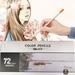 72 Color Fine Art Pencils Assorted Colors Drawing Oil Base Non-toxic Drawing Pencils Set for Artist Sketch