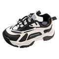 KaLI_store Toddler Sneakers Girls Shoes Tennis Running Lightweight Breathable Sneakers for Kids Black