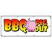 36 x96 BBQ time to PIG OUT BANNER SIGN pork barbecue signs ribs beef smoked