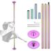 Yescom 12 FT Stripper Pole Spinning Static Dancing Pole Kit with Extensions for Fitness Party Club Dance Exercise Home Gym Colorful