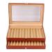 24 Slots Wooden Pen Display Storage Box Luxury 2 Layer PU Pen Case Fountain Pen-Collector Jewelry Organizer Orange