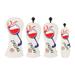 4x Golf Wood Headcover Golf Head Covers for Golf Clubs with Interchangeable Number Tag for Golfer Gift Golf Training Supplies Cup White