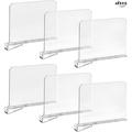 6pcs Shelf Dividers for Closet Organization Acrylic Shelf Dividers for Wood Shelf and Cabinets Shelf in Bedroom Kitchen and Office