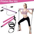 Pudcoco Tragbare Fitness-Ãœbung Pilates Bar Stick Yoga Gym Stick Mit Widerstands Band