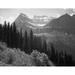 Trees Bushes and Mountains Glacier National Park Montana - National Parks and Monuments 1941 Poster Print by Ansel Adams (22 x 28)