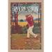 An early magazine cover showing a man taking a swing with a golf club. Poster Print by unknown (24 x 36)