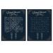 Navy Blue Art Deco Vintage Party Baby Shower Word Search Baby Shower Game Cards 20-Pack