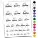 Baptism Dove Christening Water Resistant Temporary Tattoo Set Fake Body Art Collection - Dark Green