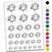 Earth Sun Moon Stars Water Resistant Temporary Tattoo Set Fake Body Art Collection - Brown