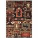 HomeRoots 509931 8 x 10 ft. Brown Rust Berry Sage Green Gold & Ivory Southwestern Power Loom Stain Resistant Rectangle Area Rug