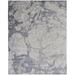 HomeRoots 514168 5 x 8 ft. Ivory & Blue Abstract Power Loom Distressed Rectangle Area Rug