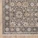 HomeRoots 509441 10 x 13 ft. Gray & Ivory Oriental Power Loom Stain Resistant Rectangle Area Rug with Fringe