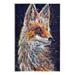 Contemporary Fox Urban Splatter Animals & Insects Painting Unframed Art Print Wall Art