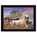 HomeRoots 14 x 18 x 1 in. Royal Unicorn 1 Black Framed Print Wall Art