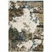 HomeRoots 10 x 13 ft. Green Gold & Blue Abstract Power Loom Stain Resistant Rectangle Area Rug