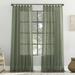 Archaeo Burlap Weave Linen Blend Tab Top Curtain 50 x96 50 x96 Moss Green