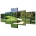 TISHIRON 5PCS Framed Canvas Wall Art Set 50 x24 American Golf Course Canvas Art Decor