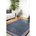 BESPOKY Modern Area Rug Home Decor Carpet Rectangle Room Carpets Grey Frame Rug Home Decorative Rugs for Living Room Aesthetic Rugs for Nursery Room Bedroom Rugs YujnoSahalinsk