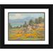 William Franklin Jackson 18x15 Black Ornate Wood Framed Double Matted Museum Art Print Titled - Coastal View with Poppies and Lupine