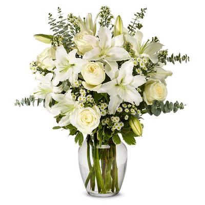 Flowers - With All Our Sympathy Lily Arrangement