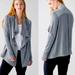 Lululemon Athletica Sweaters | Lululemon Womens Grey Coast Snap Button Wrap Jacket Cardigan P6833 | Color: Black/Gray | Size: 6