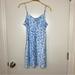 Urban Outfitters Dresses | Blue Floral Cowl Neck Mini Dress | Color: Blue | Size: S