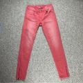 American Eagle Outfitters Jeans | American Eagle Super Stretch Jegging Womens 2 Pink Ankle Zip Legging Jeans | Color: Gold/Pink | Size: 2