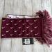 Nike Accessories | New With Tags Nike Maroon And White Knitted Scarf Swoosh Print Unisex | Color: Purple/White | Size: Os