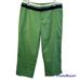 Nike Pants & Jumpsuits | Nike Capri Pants Zipper And Adjustable Waist Women’s Size Medium (8-10) | Color: Green | Size: M