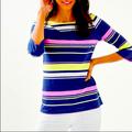 Lilly Pulitzer Tops | Lilly Pulitzer Waverly Top Sun Stripe Sz S | Color: Blue/Pink | Size: S