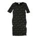 Lularoe Casual Dress - Shift Crew Neck Short sleeves: Black Dresses - Women's Size X-Small