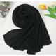 New Malaysia High Quality Mini Pleated Heavy Premium Chiffon/ Crinkled Hijab/ Black Long Scarf/ Headwarp/Chiffon Crinkle Scarf