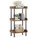 17 Stories Christabella Vintage Rounded Corner Etagere Bookcase w/ Side Baffle in Brown | 33.46 H x 15.75 W x 9.45 D in | Wayfair