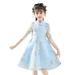 TAIAOJING Toddler Kids Baby Girls Children Three Quarter Sleeve Dresses For Chinese New Year Princess Dresses 12-13 Years