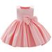 VerPetridure Toddler Girl Dresses Clearance Sleeveless Tutu Princess Dresses for Girls Toddler Girls Satin Embroidery Rhinestone Bowknot Birthday Party Gown Long Dresses