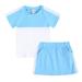 Rovga Outfits For Girls Toddler Kids Baby Unisex Summer Tshirt Skirts Soft Patchwork Cotton 2Pc Sleepwear Outfits Clothes For 7-8 Years