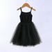 Leesechin Girls Dresses Clearance Toddler Kids Baby Trendy Cute Solid Color Suspenders Mesh Princess Dress