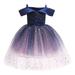 Leesechin Girls Dresses Clearance Toddler Net Yarn Temperament Sequins Bowknot Birthday Party Gown Long Dresses