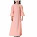 VerPetridure Toddler Girl Dresses Clearance Long Sleeve Casual Dresses for Girls Muslim Long Dress Medium Big Girls Long Sleeve V Neck Colorblock Dress