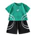 Fsqjgq Baby Girl Summer Clothes Toddler Baby Girl Clothes Toddler Children Kids Children s Short Sleeved Suit Running Sportswear Casual Quick Drying Clothes for Boys Girls Tshirt Shorts Two Piece Sui