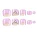 Short Press on Toe Nails Purple Gel Toe Nails Tips with Rhinestones for Woman Decoration Home Toenail DIY Jelly Glue Model