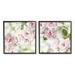 Stupell Industries Blooming Rose Bush Floral Nature 2 Piece Framed Giclee Art Set By Joanna Lane in Brown/Green/Pink | Wayfair a2-517_fr_2pc_12x12