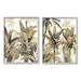 Stupell Industries Tropical Jungle Plants Vegetation 2 Piece Framed Giclee Art Set By Kristen Drew in Brown/Green | 20 H x 16 W x 1.5 D in | Wayfair