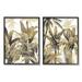 Stupell Industries Tropical Jungle Plants Vegetation 2 Piece Framed Giclee Art Set By Kristen Drew in Brown/Green | 30 H x 24 W x 1.5 D in | Wayfair