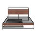 17 Stories Solid Wood Storage Panel Bed in Black | 39 H x 61.8 W x 80.3 D in | Wayfair 5133C6585CDA40A98A8E77B621C1CF15