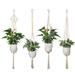 4pcs Plant Hanger Indoor Hanging Planter Basket Handmade Woven Cotton Rope Flower Pot Decorative Crochet Plant Holder Stand for Home Decor