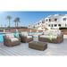 Outsy 0ASV-R01-BR-R Lana Outdoor Wicker Furniture Set with Wicker Coffee Table Brown - 4 Piece