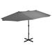 Outdoor Parasol with Aluminum Pole 181.1 x106.3 Anthracite Outdoor Umbrellas & Sunshades