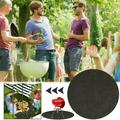 SDJMa Round Under Grill Mat Fire Pit Mat Fireproof Mat 26.7 Grill Mats for Outdoor Grill Deck Protector fire pit pad for deck fireproof Non-slip Mat for Under BBQ Outdoor Flat Top Gas